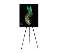 KFGISD, Cavalletto regolabile in metallo con borsa for il trasporto, adatto for giochi da tavolo/pavimento e cartelli for matrimoni, argento, 2 pezzi ，Espositore per poster(1pc)