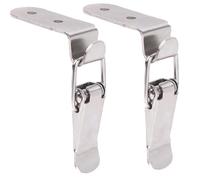KFGISD, Chiusura a scatto con gancio a molla in acciaio inossidabile 2Hook Lock,Chiusure a molla(A Iron Nickled Plated,158mm)