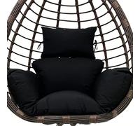 KFGISD, Comodi Cuscini for sedie a Dondolo, Cuscini for sedie a Dondolo, for mobili da Giardino for Interni ed Esterni, Rosso,Cuscini per sedie a Dondolo(Black)