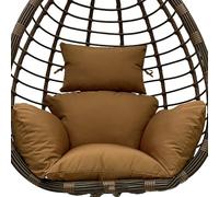 KFGISD, Cuscino for Altalena Grande e Spesso, Fodera Impermeabile e sfoderabile for Amaca da Giardino, Patio, Esterno e Interno, Rosso,Cuscini per sedie a Dondolo(Light Brown)