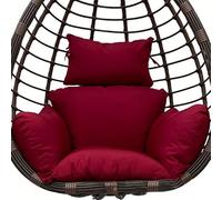 KFGISD, Cuscino for Altalena Grande e Spesso, Fodera Impermeabile e sfoderabile for Amaca da Giardino, Patio, Esterno e Interno, Rosso,Cuscini per sedie a Dondolo(Wine Red)
