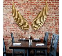 KFGISD, Decorazione da Parete con Scultura di Ali d'Angelo in Oro Decorazioni da Parete