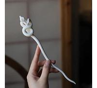 KFGISD, Forcina for capelli, stile cinese retrò, strumento for acconciature in lega, con una sola parola,Forcina(Bianco)