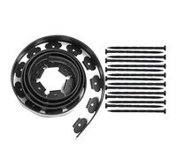 KFGISD, Idee for recinzioni da giardino, siepi di confine da 5 m, bordure for prato senza scavo for giardini fioriti, vialetti e vialetti.,Bordure per aiuole(Black)