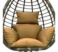 KFGISD, Imbottitura Rimovibile con Lacci for Sedia a Dondolo Garden Cocoon Egg, Rossa,Cuscini per sedie a Dondolo(Khaki)