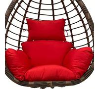 KFGISD, Imbottitura Rimovibile con Lacci for Sedia a Dondolo Garden Cocoon Egg, Rossa,Cuscini per sedie a Dondolo(Red)