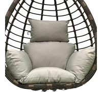 KFGISD, Imbottitura Rimovibile con Lacci for Sedia a Dondolo Garden Cocoon Egg, Rossa,Cuscini per sedie a Dondolo(Light Gray)