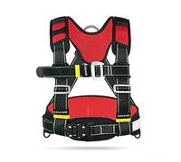 KFGISD , Imbracatura di sicurezza for lavori in quota, corda di sicurezza anticaduta, cintura di arrampicata for metà corpo, tetto/Rosso/E,Imbracatura di sicurezza(Red,D)