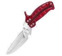 KFGISD, Lama professionale in acciaio inossidabile ultra affilata multiuso,Forbici(Red)