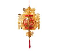KFGISD, Lanterna di Lusso del Palazzo, squisita Lanterna Cinese Dorata con Fu, Decorazioni for Feste Cinesi, for Il Capodanno ，Lanterne(C,9in)