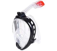 KFGISD, Maschera subacquea, occhiali da sub, boccaglio asciutto, muta da sub, occhiali da nuoto, maschera integrale da snorkeling ，Maschera da immersione(Black,M)