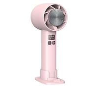 KFGISD, Mini ventilatore portatile da appendere al collo, refrigerazione a semiconduttore, 1800 mAh, con supporto for telefono - A (rosa),Ventilatore portatile