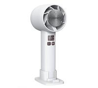 KFGISD, Mini ventilatore portatile da collo, con refrigerazione a semiconduttore, 1800 mAh, con supporto for telefono - A (bianco),Ventilatore portatile