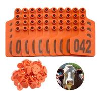 KFGISD, Numeri 001-100/101-200/201-300~801-900/901-1000 Adatto for bovini, capre, suini e bovini 1-100/901-1000,Marchi di identificazione del bestiame(Orange,201 300)