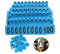 KFGISD, Numeri 001-100/101-200/201-300~801-900/901-1000 Adatto for bovini, capre, suini e bovini 1-100/901-1000,Marchi di identificazione del bestiame(Blue,901 1000)