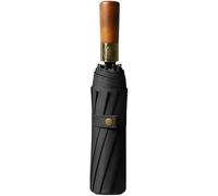 KFGISD, Ombrello Pieghevole Compatto da Viaggio, Mini Ombrello, Ombrello Automatico con Manico in Legno, Ombrello Parasole ，Ombrelli(Ten Bones)