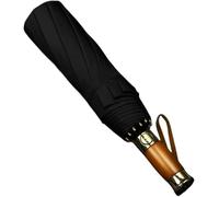KFGISD, Ombrello Pieghevole Compatto da Viaggio, Mini Ombrello, Ombrello Automatico da Uomo, da Lavoro, con 10 ossi, Manico in Legno, da Golf e da Sole ，Ombrelli(Unique Colour)