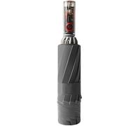 KFGISD, Ombrello Pieghevole Compatto da Viaggio, Mini Ombrello, Ombrello Pieghevole Completamente Automatico, Ombrello da Viaggio Riflettente a 15 Stecche ，Ombrelli(Grijs)