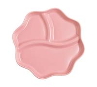 KFGISD, Piatti da portata divisi, Piatto di controllo della dieta, Piatti da portata, Piatto di controllo delle porzioni a tinta unita, Piatti a scomparti, Piatto diviso-Rosa-8 pollici,Piatti(Pink)