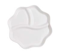 KFGISD, Piatti da portata divisi, Piatto di controllo della dieta, Piatti da portata, Piatto di controllo delle porzioni a tinta unita, Piatti a scomparti, Piatto diviso-Rosa-8 pollici,Piatti(White)