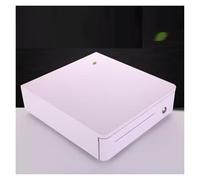 KFGISD, Piccolo cassetto for contanti con apertura a pressione manuale, con 5 scomparti for banconote e 5 for monete, for sistema POS, Registratore di cassa per supermercato(Bianco)