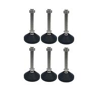 KFGISD, Piedino di livellamento regolabile M8, M10 con barra filettata for guida scorrevole for mobili, 6 piedini di livellamento for tavolo antiscivolo,Piedini per mobili(80*M10*80mm)