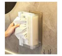 KFGISD, Porta fazzoletti in plastica da Parete for Bagno, Camera da Letto, cassettiera, Piano d'appoggio, scrivania,Portarotolo(White)