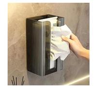 KFGISD, Porta fazzoletti in plastica da Parete for Bagno, Camera da Letto, cassettiera, Piano d'appoggio, scrivania,Portarotolo(Black)