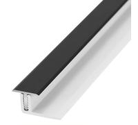 KFGISD, Profili decorativi for soglie piatte da cucina con base in PVC, coprisoglia for bagno e soggiorno x2,Listello di transizione per pavimenti in ottone(Black,35in(0.9m) x3)