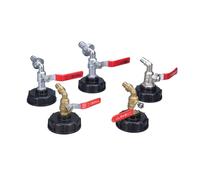 KFGISD, Raccordo for rubinetto serbatoio IBC con filettatura grossa S60x6 X adattatore for attacco acqua da 1/2'' e 3/4'' 1000L 1 pz,Rubinetto per serbatoio(G3082a 1 2)