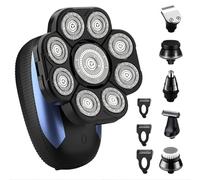 KFGISD, Rasoio 9D for uomini calvi, rasoio rotante ricaricabile, kit di rasatura di bellezza senza fili for rasatura della testa bagnata e asciutta,Rasoio