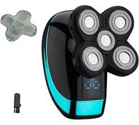 KFGISD, Rasoio elettrico da uomo, tagliacapelli, rasoio elettrico a 5 testine flottanti, tagliacapelli for barba, naso e orecchie, spazzola for il viso,Rasoio