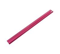 KFGISD, Righello dritto professionale in lega di alluminio, scala protettiva, strumento di disegno for ingegneri, 3 misure, set blu/rosso,Righelli(Red45cm)