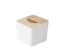 KFGISD, Scatola di fazzoletti Quadrata con Coperchio in Legno, Nera, for Cucina, Porta tovaglioli, Contenitore Moderno for riporre i fazzoletti in casa,Portarotolo(White)