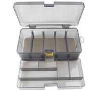 KFGISD, Scatola porta-attrezzi da pesca a doppio strato in plastica, portatile, con coperchio, organizer, contenitore, accessori ，Scatola da pesca