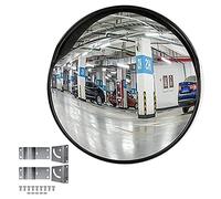 KFGISD, Specchio convesso for la sicurezza stradale, in plastica PC con paralume, adatto for garage e parcheggio, 80 cm/31,5 pollici,Specchi stradali convessi(30cm/12in)