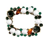 KFGISD, Spille a cerchio con perle e strass for donna, spilla geometrica vintage alla moda,Spille