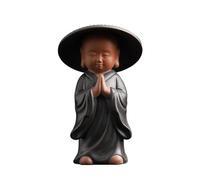 KFGISD, Statuetta di monaco in argilla viola con colino for il tè, set da tè, accessori artigianali, ornamenti da scrivania for la cerimonia del tè, regali,Tea Pet(B)