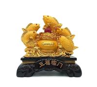 KFGISD, Statuette di Carpa for l'arredamento di casa e Ufficio, Statuette in Resina Feng Shui, portatrici di Fortuna e Salute,Statue Feng Shui(S)
