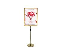 KFGISD, Supporto for cartello da esterno for esposizione - Supporto for cartello da pavimento con base for eventi commerciali al dettaglio 32 * 45 cm nero ，Espositore per poster(Golden,45 * 62.4cm)