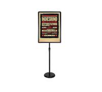 KFGISD, Supporto for cartello da esterno for esposizione - Supporto for cartello da pavimento con base for eventi commerciali al dettaglio 32 * 45 cm nero ，Espositore per poster(Black,45 * 62.4cm)