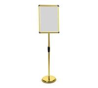 KFGISD, Supporto for cartello espositivo con telaio apribile a scatto, rotazione a 360°, for uso commerciale e direzionale, 17,72 * 24,57 pollici, bianco ，Espositore per poster(Golden,12.87*17.72inch)