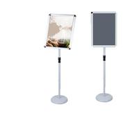KFGISD, Supporto for poster regolabile con piedistallo robusto for una visione orizzontale verticale, supporto for cartelli e poster da 9,6 * 13,5 pollici, bianco ，Espositore per poster(White,32*45cm)