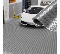 KFGISD, Tappetino protettivo antiscivolo grigio for garage, rotoli di gomma resistenti, tappetino impermeabile riutilizzabile,Tappetini in gomma per garage(1x5m/3.3x16.4ft)