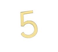 KFGISD, Targa adesiva 3D for porta, for esterni, appartamento, camera d'albergo, indirizzo, casa moderna, targa in acrilico digitale creativa,Numero civico(Gold,5)