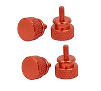 KFGISD, Viti a testa zigrinata*manopole di serraggio, 10 pezzi M3x7mm vite for case del computer in lega di alluminio colorata passo vite a testa zigrinata serrata a mano, verde, M3x7mm,Viti(Orange)