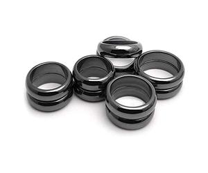 KFGJ Set di Anelli di Ematite，10/20 Pezzi di Anelli Magnetici in Ematite Genuina da 6 Mm - Dimensioni Assortite, per Donna Uomo Unisex Ansia Equilibrio Radice Chakra