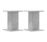KFGWERSTY Supporto per piante, 30 x 30 x 40 cm, 2 pezzi, grigio cemento, in | legno grigio cemento, struttura cava riempibile con sabbia, piastra superiore 30 x 30 cm, portata fino a 60 kg