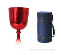 KFHDSAS Calice di Cristallo Portatile, Ciotola Tibetana in Quarzo Elettroplaccato, Fatto A Mano, Accessorio for La Meditazione, Allevia La Stanchezza E L'ansia(432Hz,6.5 inch B Note)
