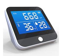 KFHDSAS Monitor Professionale for Analizzatore della qualità dell'Aria, Rilevatore di umidità E Temperatura del Misuratore di CO2, Batteria Integrata da 2000 mAh, CO2 Biossido di Carbonio PPM